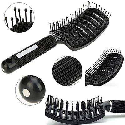 Qoo10 Geraissaccessories Curved And Vented Detangling Black