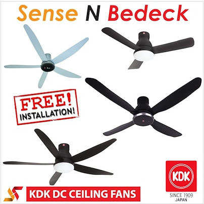 KDK SALES DC Motor Ceiling Fan FREE INSTALLATION | U48FP | U60FW | T60AW | W56WV
