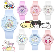 [1+1] 2 new Kuromi cinnamon dogs cartoon silicone round high quality skin feel cute sanrio Sanrio watch