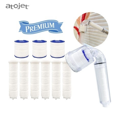 [1-year package/new product] 1 premium kitchen handy type + 1 pack of head filters (3 pcs.) + 1 pack of body filters (6 pcs.) / Rust and chlorine removal / Event