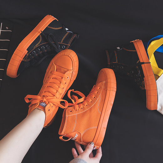 orange and black womens sneakers