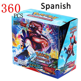 Pokemon 324 360 pcs/set Cards Toys Spanish French English Sun&Moon  Brilliant Stars Collection Box Card Energy Trainer Tag