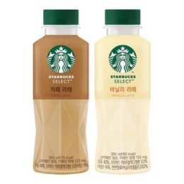 스타벅스 셀렉트 300ml 바닐라라떼x6펫+카페라떼x6펫