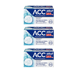 ACC akut 200 Cough Effervescent 20개입 3팩 ACC akut 200 Cough Effervescent Tablets Pack of 20