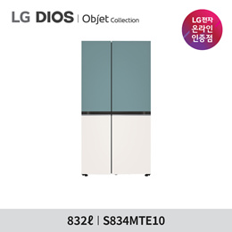 LG 디오스 오브제컬렉션 양문형 냉장고 S834MTE10 832L
