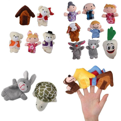 18x People Animal Finger Puppets Set Educational Toys Dolls Props Toys For Baby 
