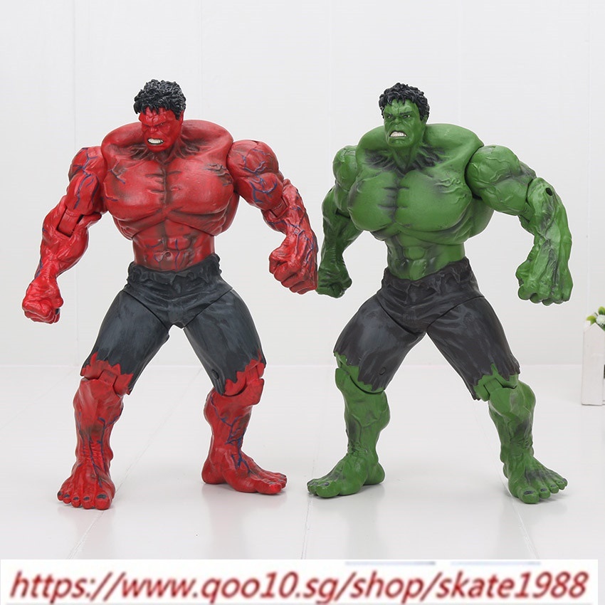 red hulk and green hulk toys