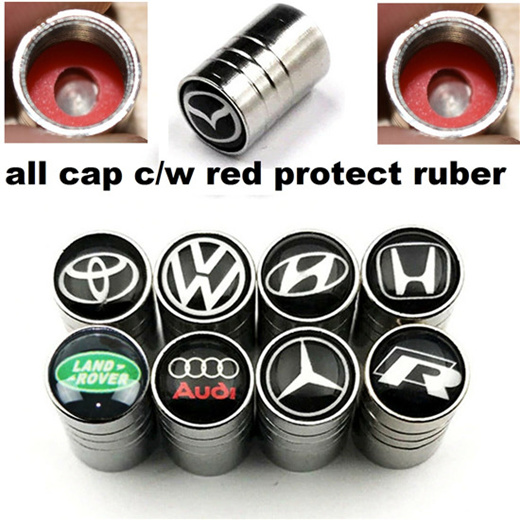 silver tire valve caps