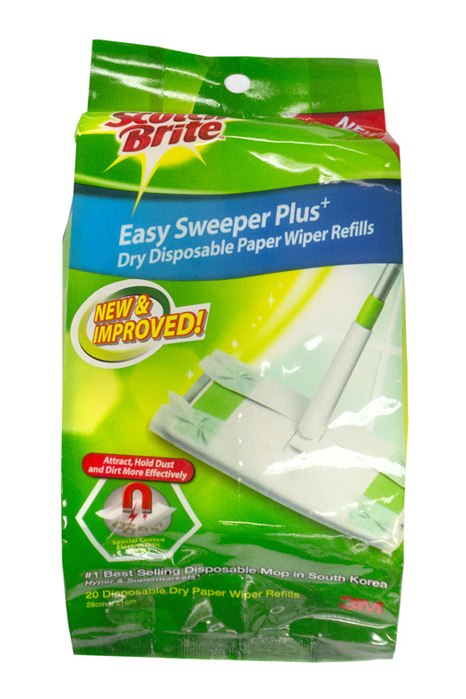 Scotch-Brite™ Q600 Easy Sweeper Dry Refills Q600-EP VALUE PACK of 3x20 Sheets