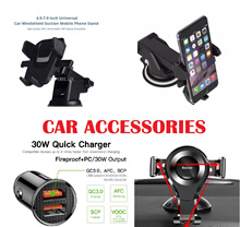BASEUS Car Accessories Phone Holder Charger Handphone Stand Universal Mount Mobile Phone GPS Chuck