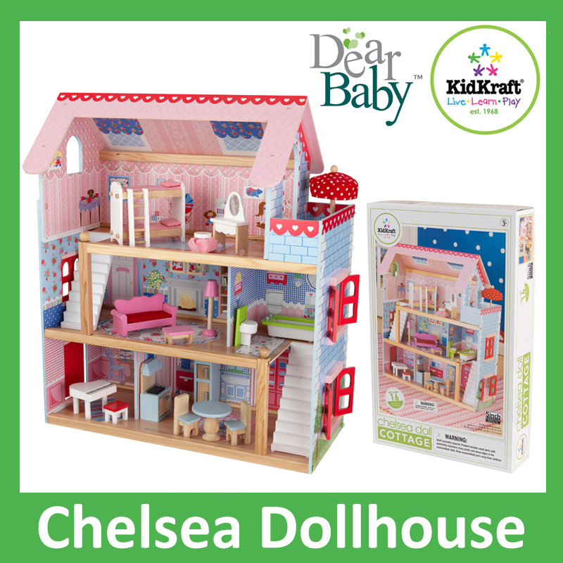 Qoo10 Kidkraft Chelsea Dollhouse Comes With Furniture Pack