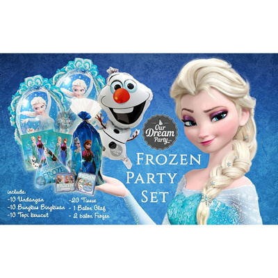 Qoo10 Paket Ulang Tahun Frozen Topi Frozen Kartu 