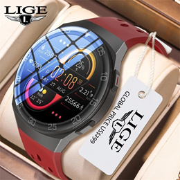 LIGE 2022 New Full Touch Screen Fitness Tracker Smart Watch Men Heart Rate Monitor Blood Pressure Sm