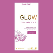 GLOW Collagen Juice - Raspberry Grape Skin (For Skin Elasticity) Type 1 Hydrolyzed Marine Collagen