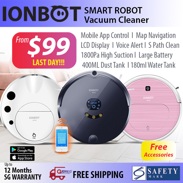?Ionbot Robot Vacuum Cleaner?Wet Dry Mop/APP Control/Map Navigation?SG Local Warranty