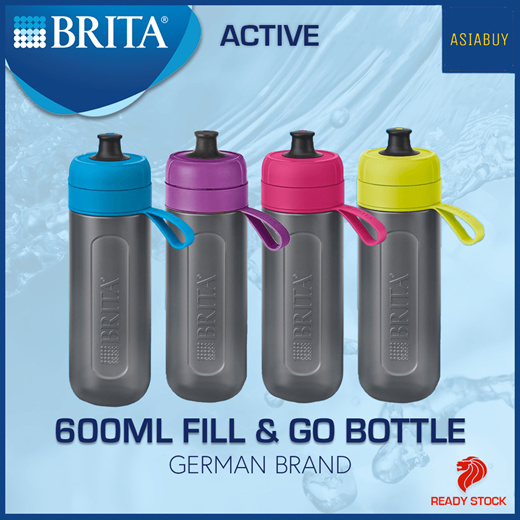 Brita FILL & GO ACTIVE WATER FILTER BOTTLE 600ml Removable Safety