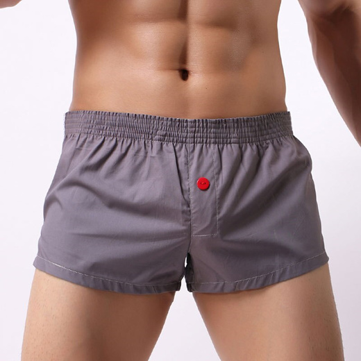 3PCS/Lot Solid Color Men's Gay White Underwear Sexy Boxer Shorts U