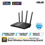 RT-AX57 AX3000 Dual Band WiFi 6 (802.11ax) Router - Support MU-MIMO AiProtection Classic AiMesh