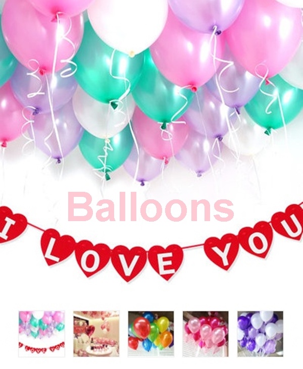 Ceiling Balloons 30cm X 20pcs Balloon Curling Ribbon Double Sided Tape Happy Birthday Party Festival Balloon Decoration