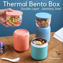 1pc Lunch Box 2 Layer Stainless Steel Insulation Thermo Thermal Lunch Box  Food Container Hot Food Container For Adults (d-v2)