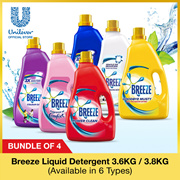 [Bundle of 4] Breeze Liquid Detergent 3.6/3.8Kg Carton Sale