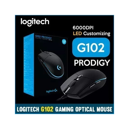 Qoo10 Logitech Original Logitech G102 Ic Prodigy Gaming Optical Mouse 6000dp Computer Game