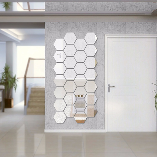 Qoo10 Diy Home Mirror Wall Decoration Acrylic Mirrored Decorative Sticker Ro Furniture Deco