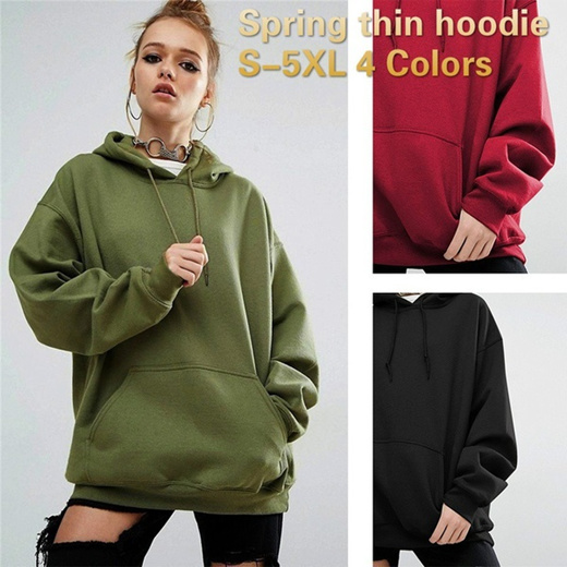 plus size thin hoodie