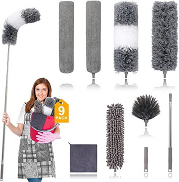 Microfiber Car Duster Wash Mop With Extendable Handle For Exterior