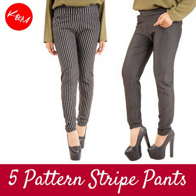 striped formal pants ladies