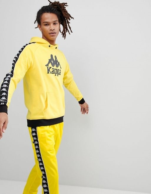 yellow kappa hoodie