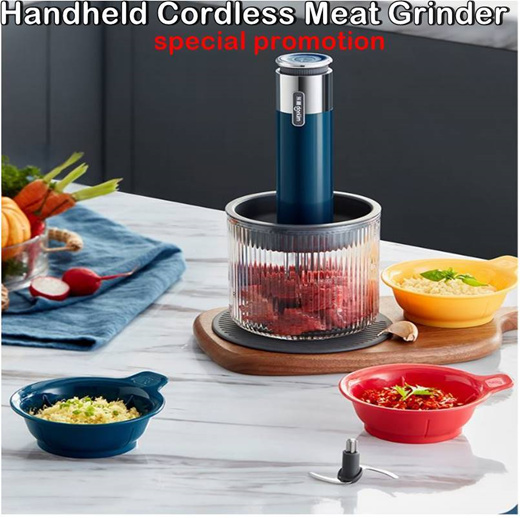 New USB Charge Wireless Electric Meat 3Level Grinder Food Chopper