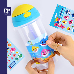 1pc 480ml purple Kids Water Bottle For School Boys Girls, Cup With Straw,  Cute Cartoon Leak-proof Mug, Portable Travel Drinking Tumbler,Baby feeding  cup,sippy cup