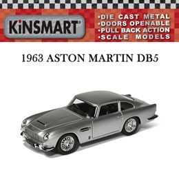 ★KiNSMART_1:38 1963 ASTON MARTIN DB5_Mini Car_Sports Car_5 Die Cast Metal Doors Openable Pull Back