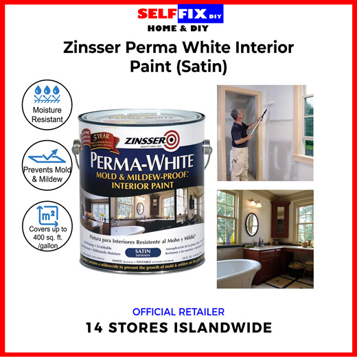 Perma-White 1 qt. Mold and Mildew-proof Satin Interior Paint (6-pack)