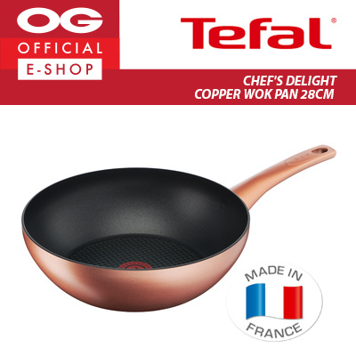 Kostbaar Profeet democratische Partij Qoo10 - Tefal Chef's Delight Copper Wok Pan 28cm G11719 : Kitchen & Dining