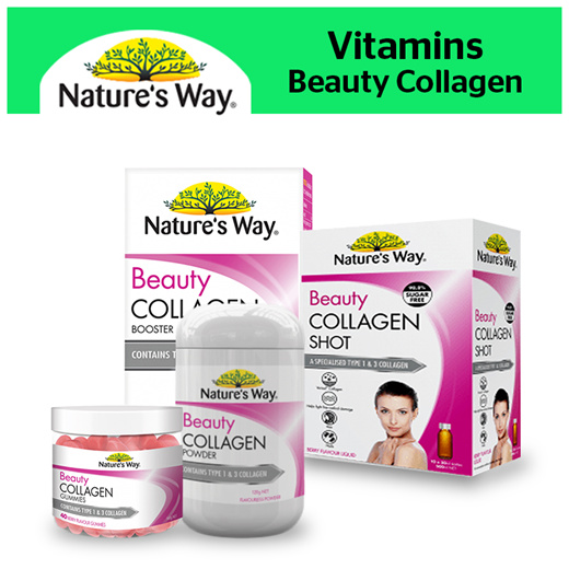 Qoo10 Natures Way Beauty Collagen Powder 120g Shot 50ml 10 Pack Tablets 60s Nutritious Items