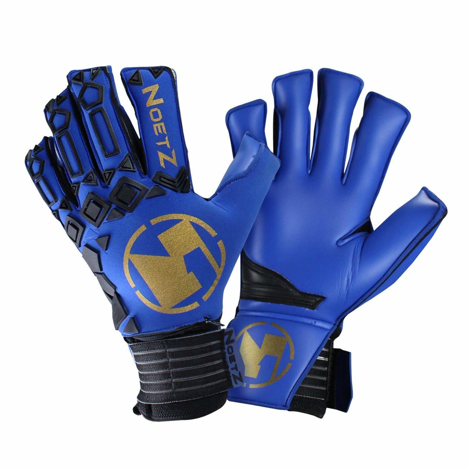 blue and gold football gloves