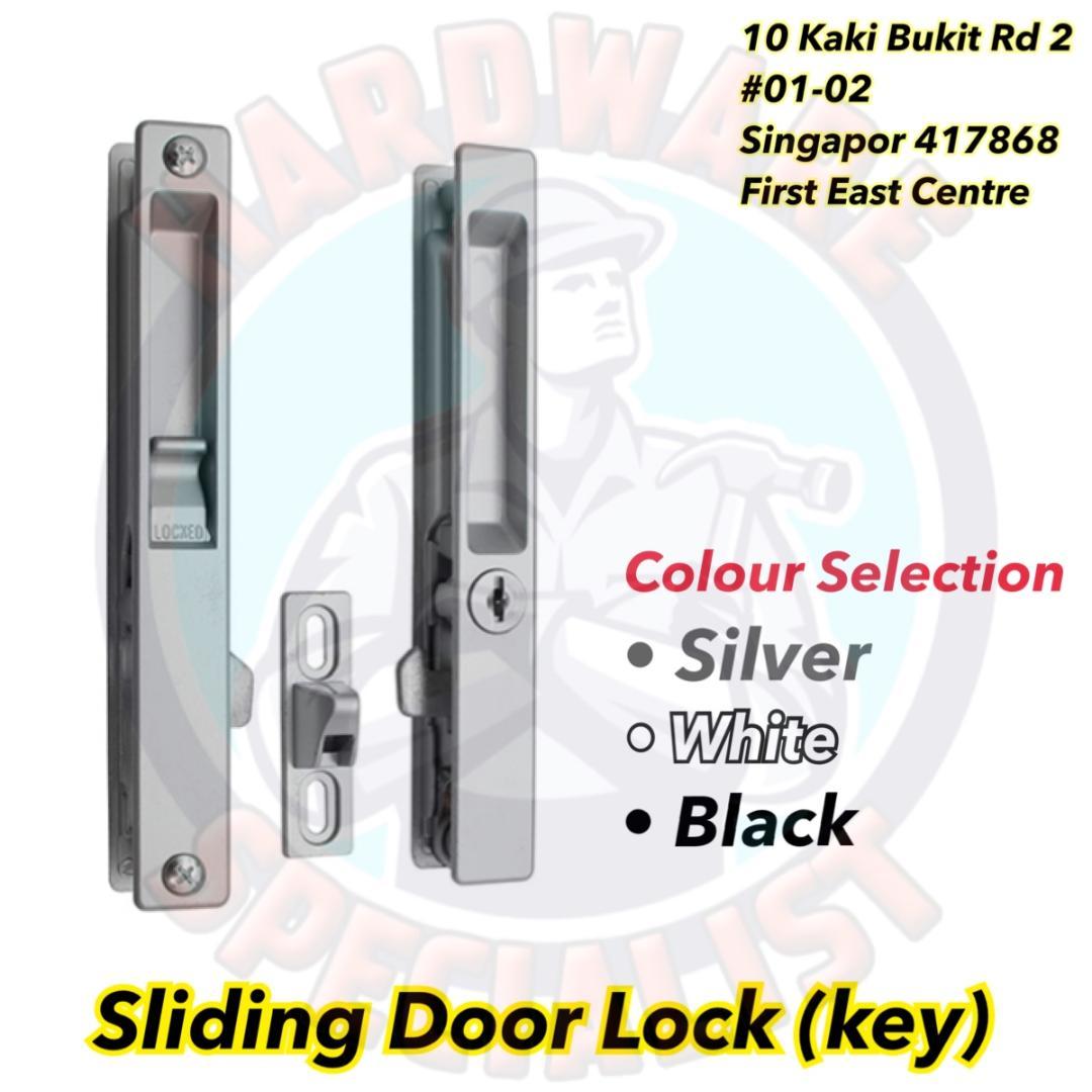 Qoo10 Aluminum Sliding Door Lock / Toilet Lock / 180mm Furniture & Deco