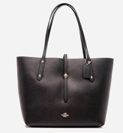 coach market tote black