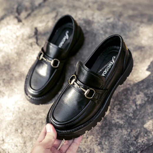 Horse buckle thick-soled Loafers 