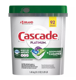 💕쿠폰적용가능💕 Cascade 케스케이드 플래티넘 식기세척기 세제 92캡슐 // 무료배송