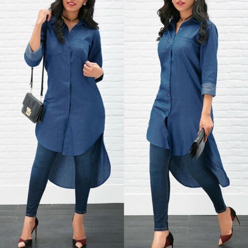 women's jean shirt dress