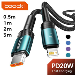 Toocki PD 20W USB C Cable For iPhone 14 13 12 11 Pro Max Xs 8 7 Plus 480Mbps Transmission Fast Charg