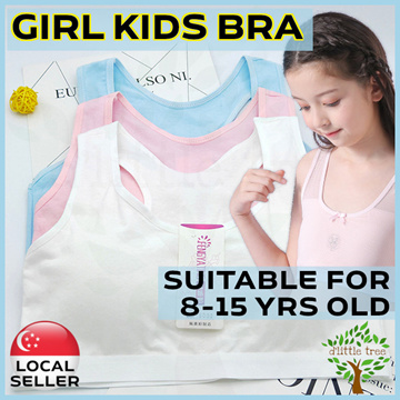 Cheap Girls Bra Cotton Underwear For Teenager Training Bra Set for Student  Puberty Vest Brassiere Bras