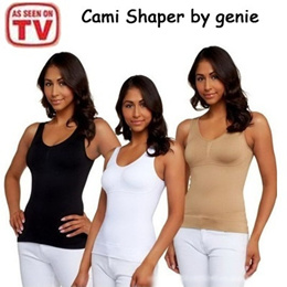 Women's Cami Body Shaper Genie Bra Tank Top Firm Tummy Control Slim  Camisole