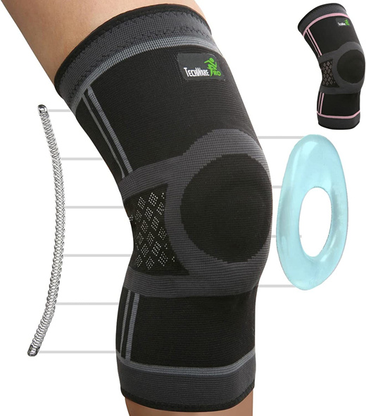 TechWare Pro Knee Compression Sleeve - Knee Braces for Knee Pain