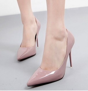 nude pink high heels