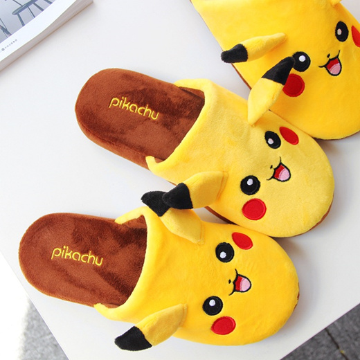 cute plush slippers