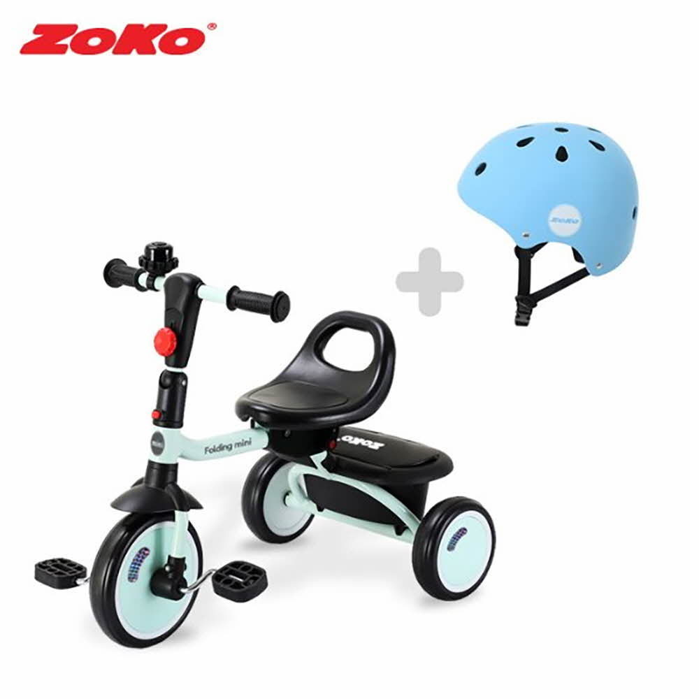 Wish+ | ZOKO Folding Mini Baby Tricycle + Helmet : Toys